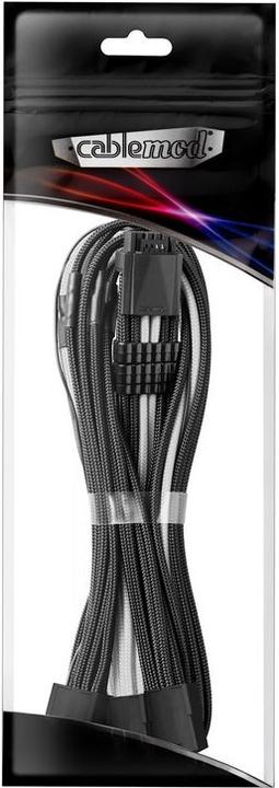 Produktbild CableMod Pro ModMesh 12VHPWR auf 3x PCI-e Verlängerung - 45cm, schwarz/weiss