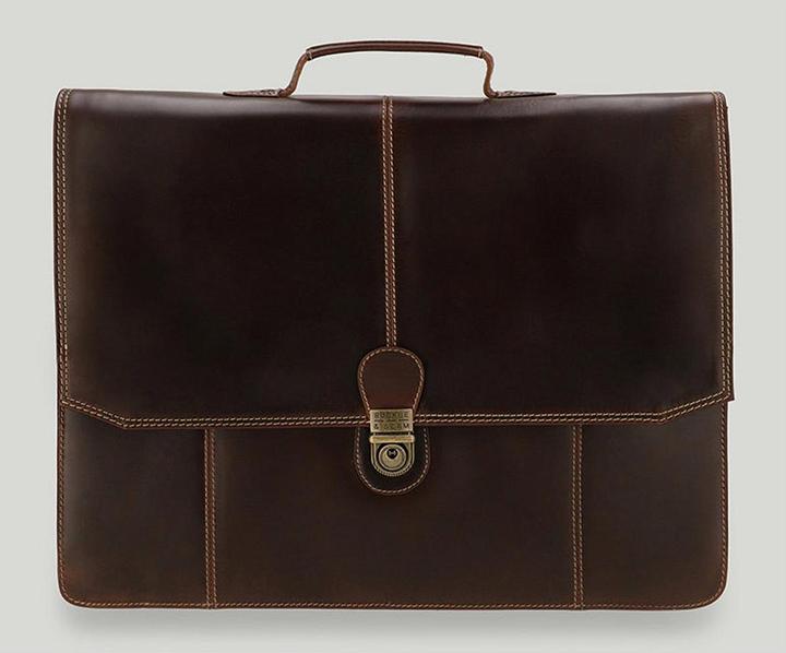 Buckle & Seam Aktentasche Sierra Braun/Dots