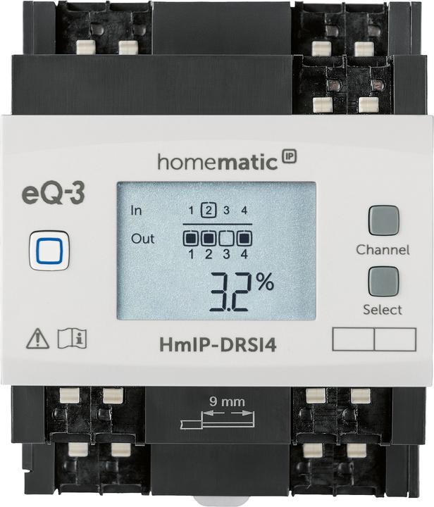 Homematic IP Funk-Schaltaktor für Hutschienenmontage 4-fach (Schaltaktor)