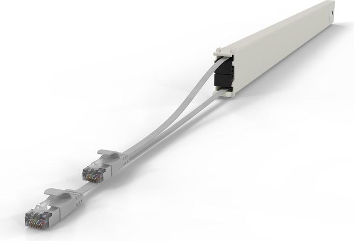 PATCHBOX one / Cassette / 46RU / Cat 6A, STP, 2.5 m, Grau (STP, CAT6a, 2.50 m)
