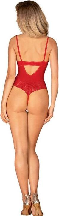 Actual product image Obsessive - Ingridia Crotchless Teddy - Red (M/L)