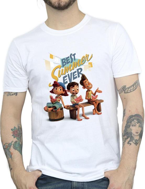 Actual product image Disney Mens Luca Best Summer Ever T-Shirt (XL)