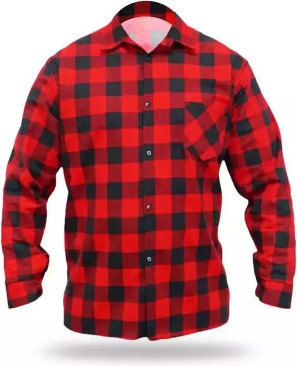 Dedra rotes Flanellhemd, Grösse XL, 100 % Baumwolle (BH51F1-XL) (XL)