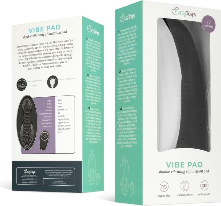 Produktbild Easytoys Vibe Pad Doppelvibration mit Fernbedienung Schwarz