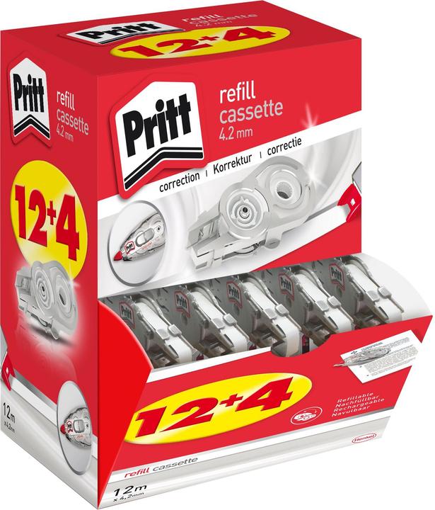 Produktbild Pritt Nachfüllpatrone Korrekturroller Verwendung für Produkt: Korrekturroller Abmessungen: 4,2 mm x 12 m (