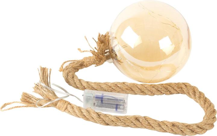 Produktbild H & S Collection LED-Weihnachtskugel aus Glas mit Timer-Funktion, Ø 15 cm, warmweiss (1 -teilig)
