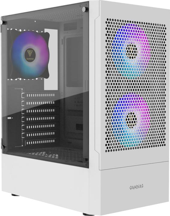 Produktbild Gamdias Boitier Moyen Tour ATX Talos E3 Mesh RGB avec panneaux vitrés (Blanc)
