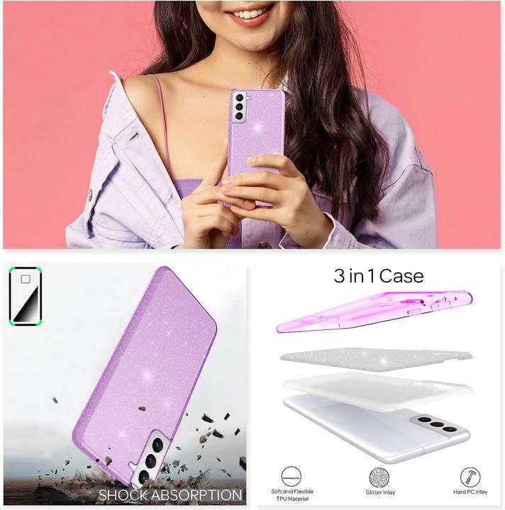Immagine prodotto Nalia Copertura del telefono cellulare (Samsung Galaxy S21+)