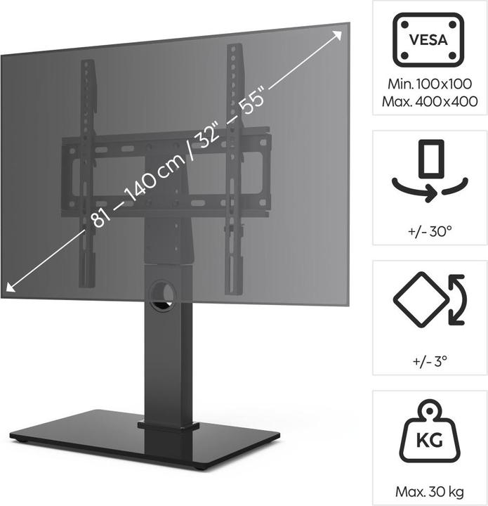 Actual product image Hama TV stand (Universal, 55", 30 kg)