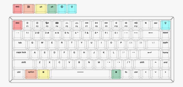 Image du produit Keychron K2 (US, Filaire, Sans fil)