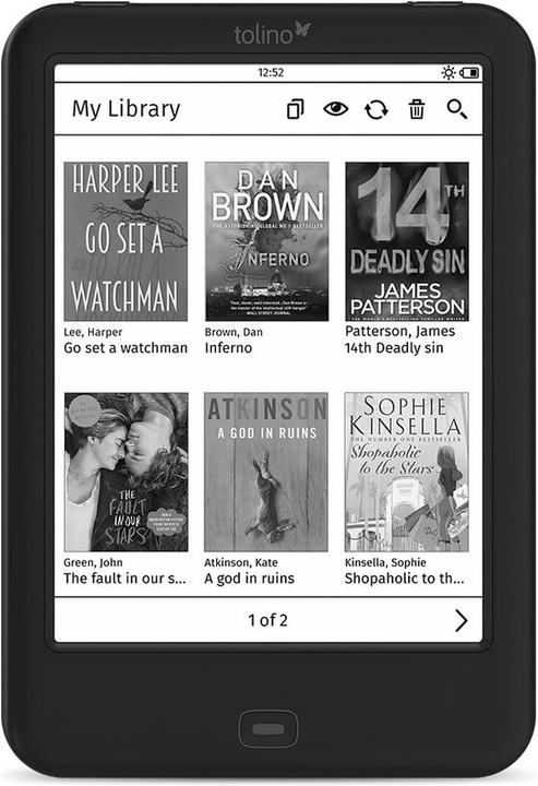 Image du produit tolino shine 2 HD (6", 4 Go, Noir)