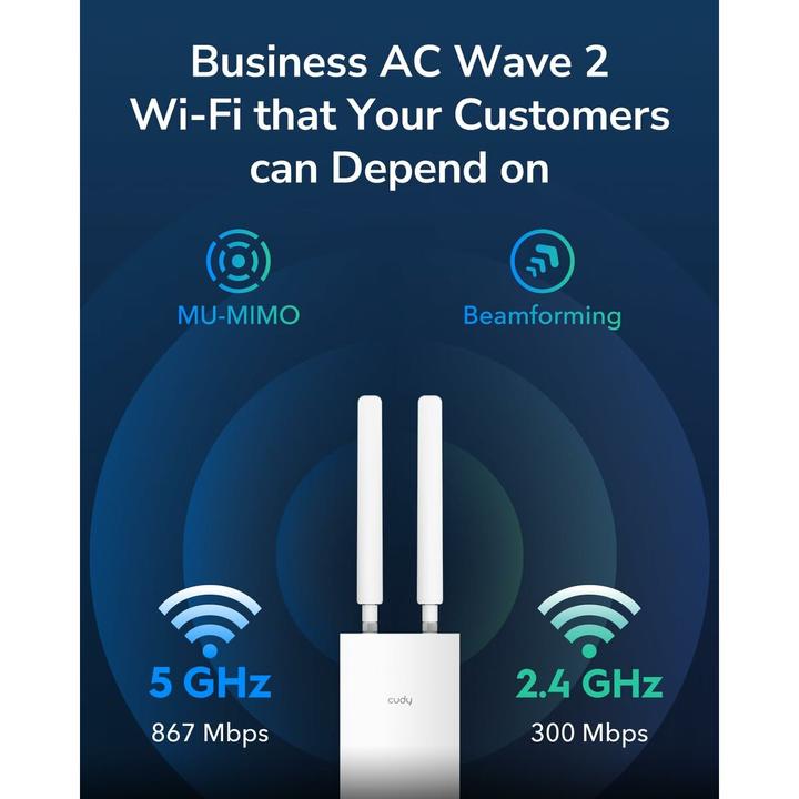 Image du produit Cudy Point d'accès AP1300 Outdoor AP Gigabit AC1200 Outdoor (867 Mbit/s)