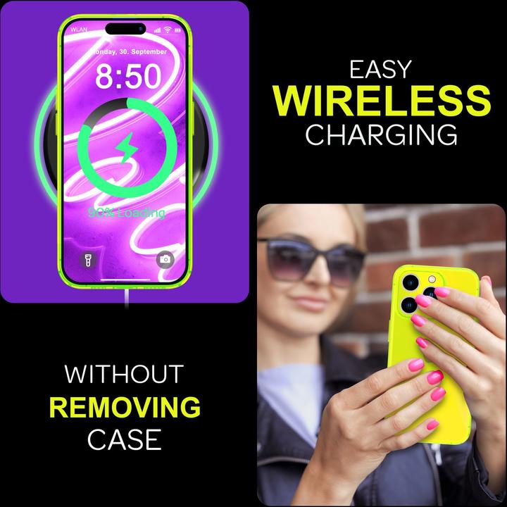 Produktbild Nalia Klar Transparente Neon Silikon Hülle (Apple iPhone 16 Pro)