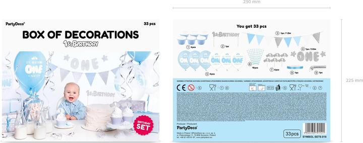 Actual product image Partydeco Party Box 1st Birthday Boy