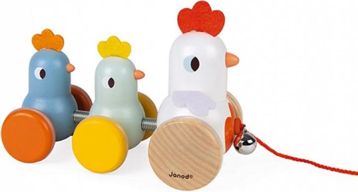 Produktbild Janod Nachziehtier Hühner