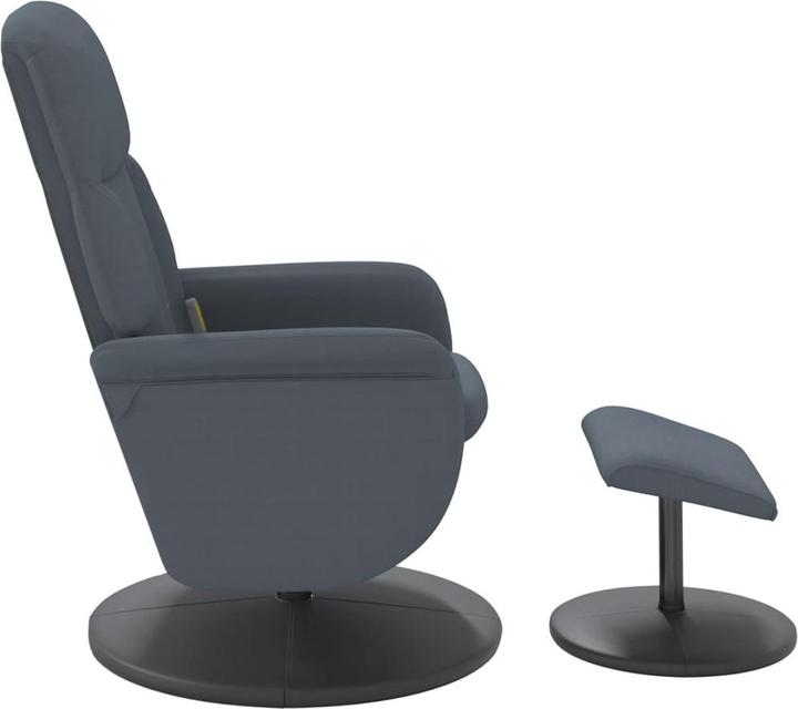 Produktbild VidaXL Massagesessel mit Fusshocker Dunkelgrau Samt,Farbe