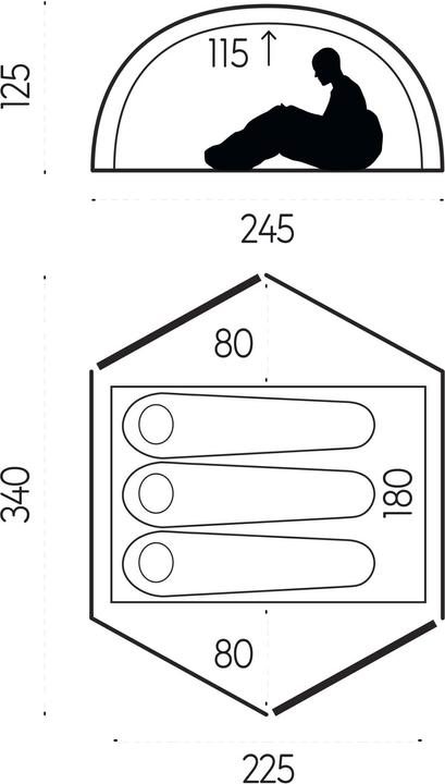 Immagine prodotto Fjällräven Keb Dome 3 (Tenda a cupola, 4.79 kg, 3 persone)