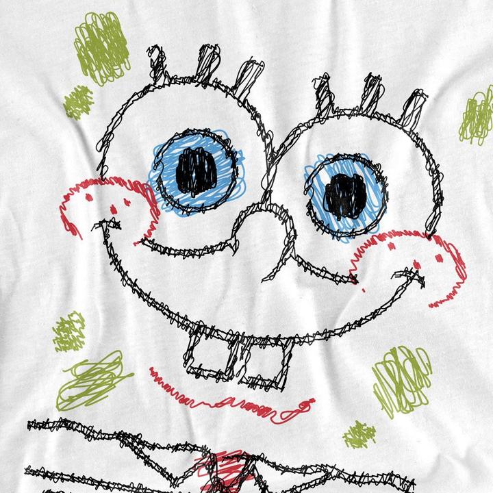 Immagine prodotto Spongebob Squarepants Maglietta Sorriso a Scarabocchio Uomo (XL)