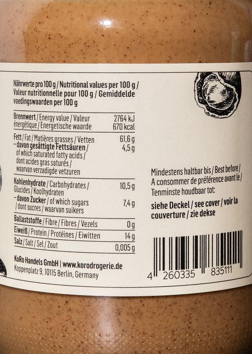 Valori nutrizionali e ingredienti KoRo Purea di nocciole (500 g)