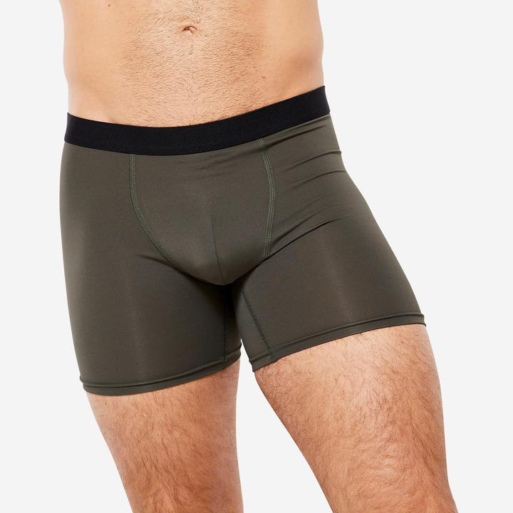 Image du produit Decathlon Fonctionnel boxer homme respirant pack de 3 - marine/bleu/kaki (3XL, Lot de 3)