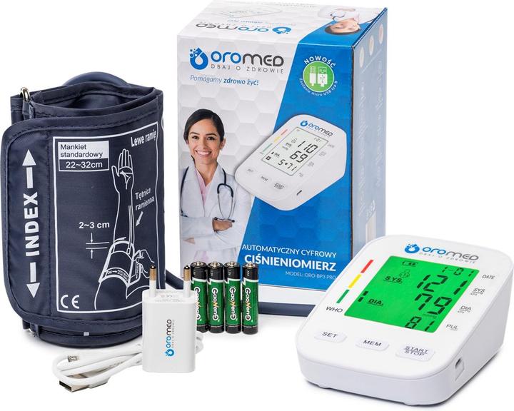 Produktbild Oromed Ciśnieniomierz naramienny ORO-BP3+ zasilacz (Blutdruckmessgerät Oberarm)
