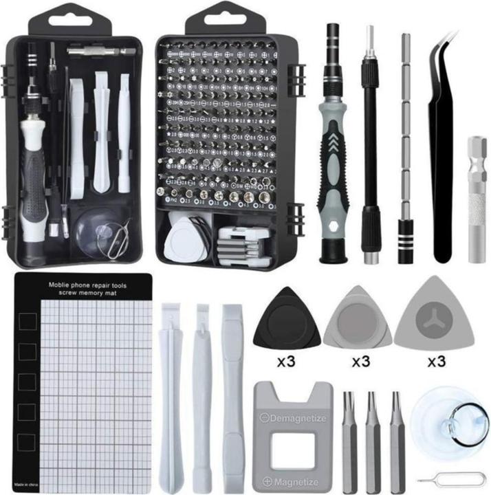 Actual product image Apfelkiste Professional mobile phone repair set - screwdriver & opening tool with storage box