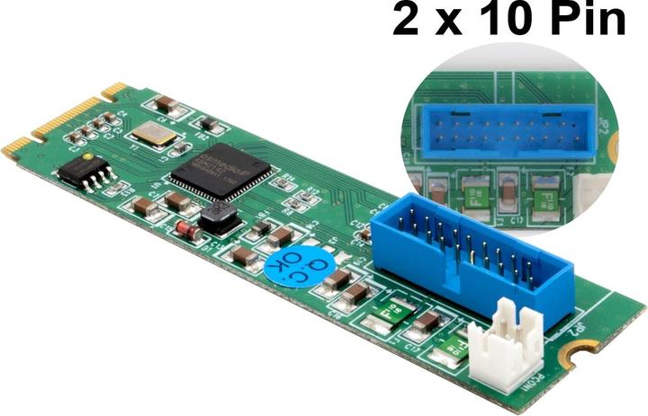 Produktbild Exsys 1 Port USB3.2 -> M.2 NFGG Karte Gen2