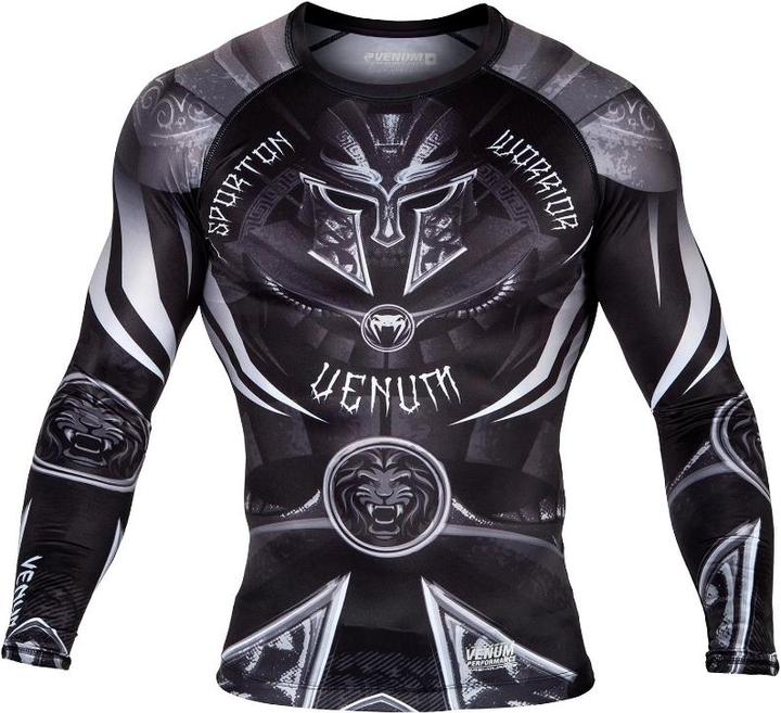 Produktbild Venum Gladiator 3.0 Rashguard - Black-White - Long Sleeves (XL)