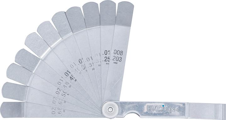 Productafbeelding BGS Präzisions-Fühlerlehren, gebogen | 12 Blatt (10 cm)