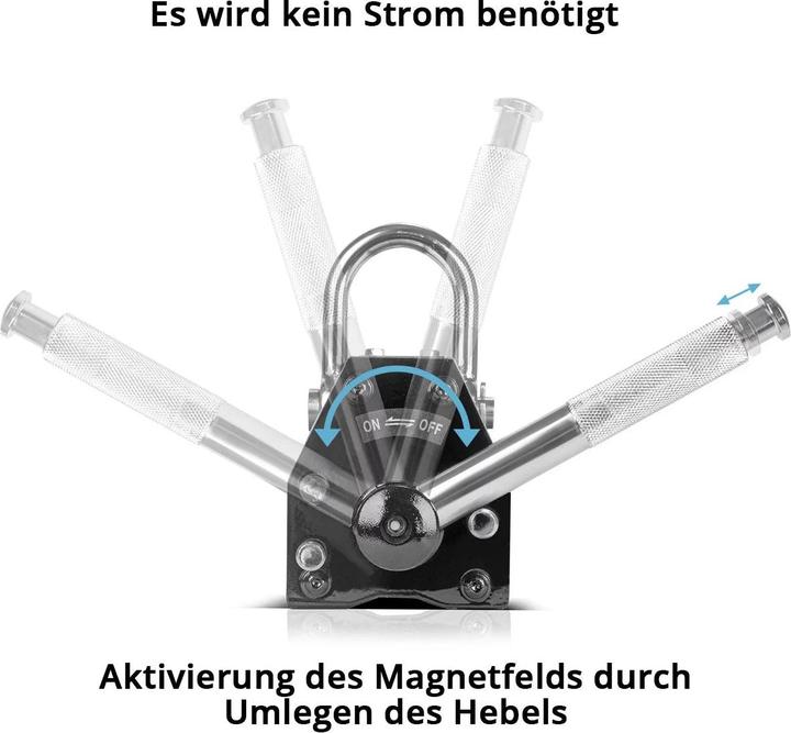 Produktbild Stahlwerk Lasthebemagnet mit 200 kg 440 lbs Tragkraft 700 kg 1543 lbs Zugkraft (1 x)