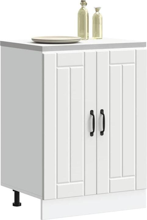 Produktbild VidaXL Herdumbauschrank Lucca Schwarz Holzwerkstoff Backofenschrank (60 x 46 x 81.5 cm)