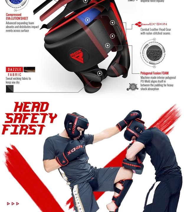Actual product image Rdx Head Guard F6 Matte Red-S (S)