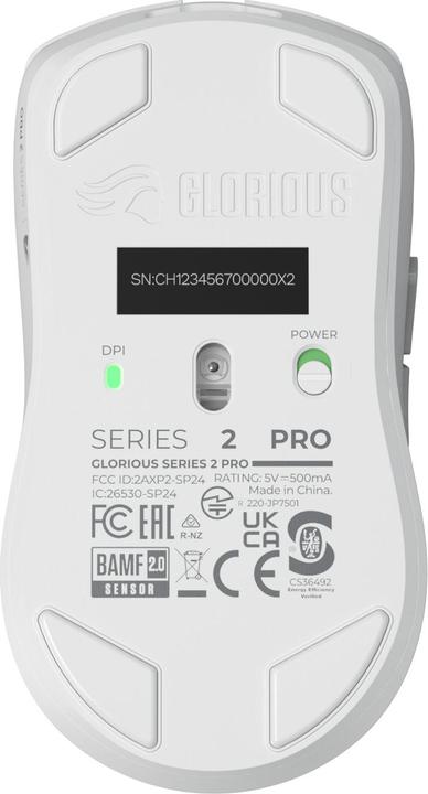 Immagine prodotto Glorious Series 2 PRO Wireless Gaming Maus - weiss (Cablato, Senza fili)