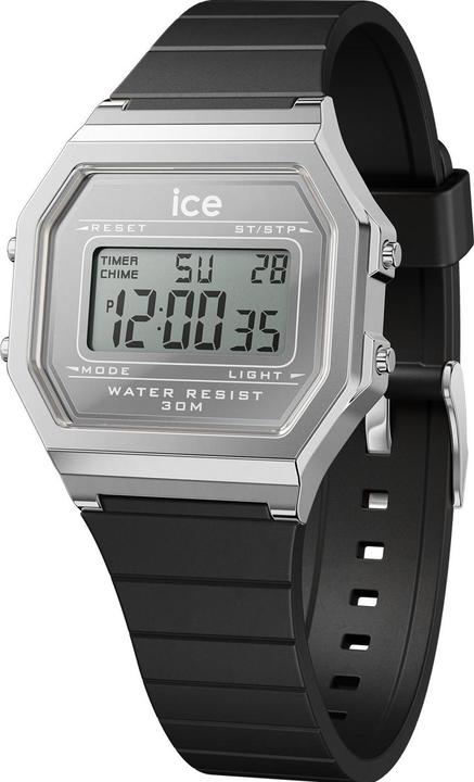 Actual product image ICE Watch ICE-Watch ICE digit retro - Metal silver mirror - Black - Small wristwatch (32 mm)