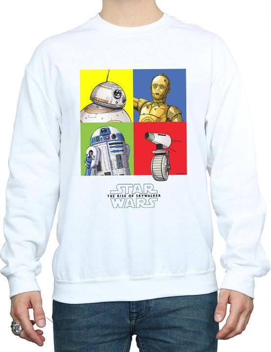 Actual product image Star Wars Mens The Rise Of Skywalker Droid Squares Sweatshirt (XL)
