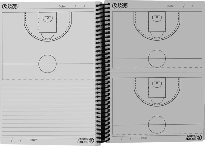 Immagine prodotto Sporti taccuino per allenatore di pallacanestro con rilegara a spirale a5 (A5)