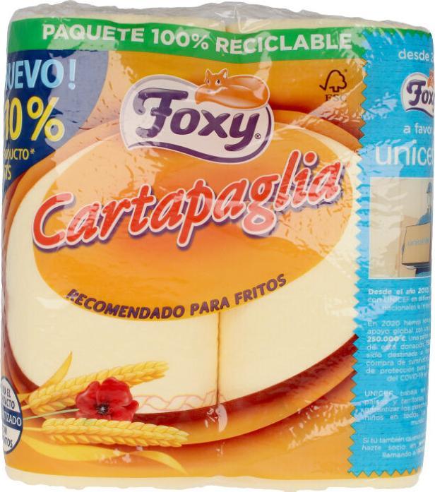 Foxy CARTAPAGLIA papel cocina especial fritos 2 rollos (2 x)