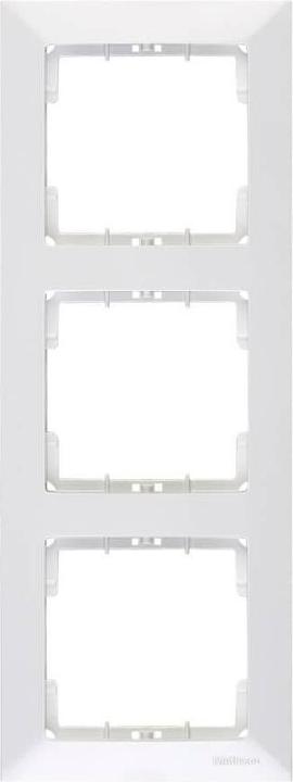 Actual product image Mutlusan Candela 3-gang frame vertical white for 3 modules