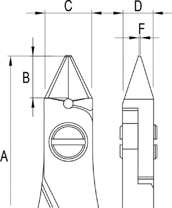 Produktbild Futuro BRW Elektronik-Seitenschneider (120 mm)