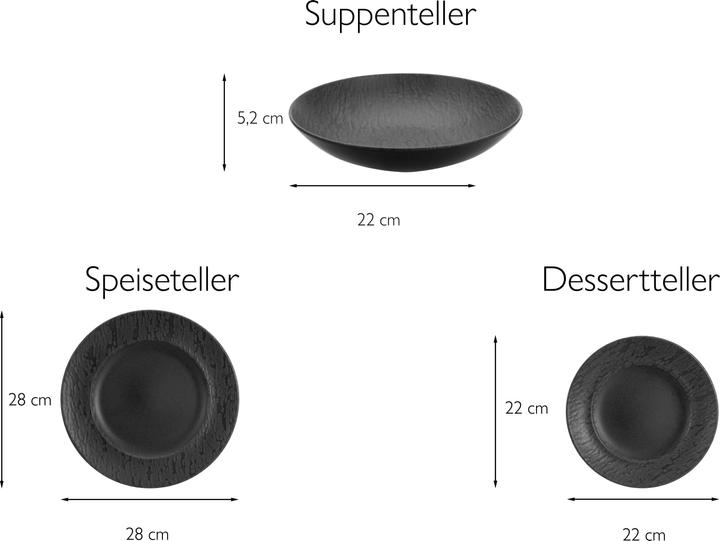 Produktbild CreaTable Rondo Schiefer (12 Stück)