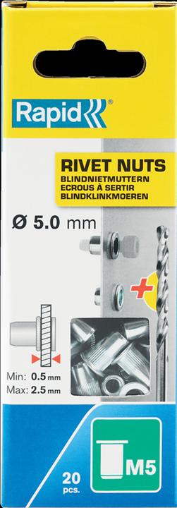 Immagine prodotto Rapid Dadi per rivetti ciechi M5