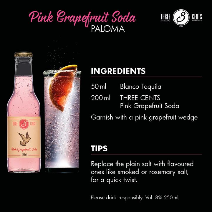 Produktbild Three Cents Pink Grapefruit Soda (24 x 20 cl)