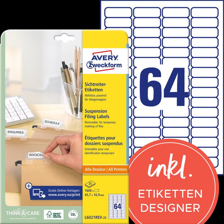 Produktbild Avery Sichtreiter-Etiketten