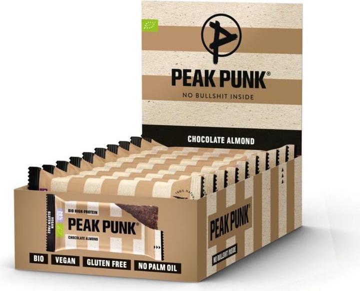 Image du produit Peak Punk Bio High-Protein Bar (Chocolat, Pois, Noix de cajou, Sarrasin, Avoine, 1 pcs, 55 g)
