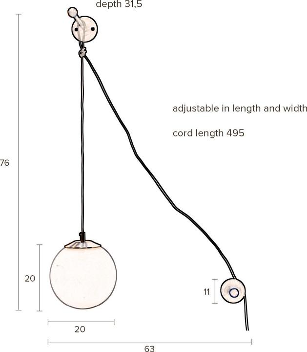 Actual product image Dutchbone Bulan (E14)