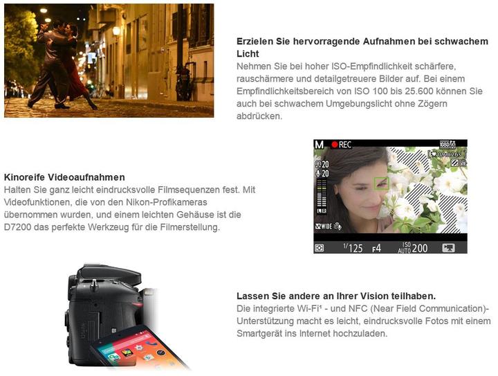 Immagine prodotto Nikon Corpo della D7200 (24.20 Mpx, APS-C / DX)