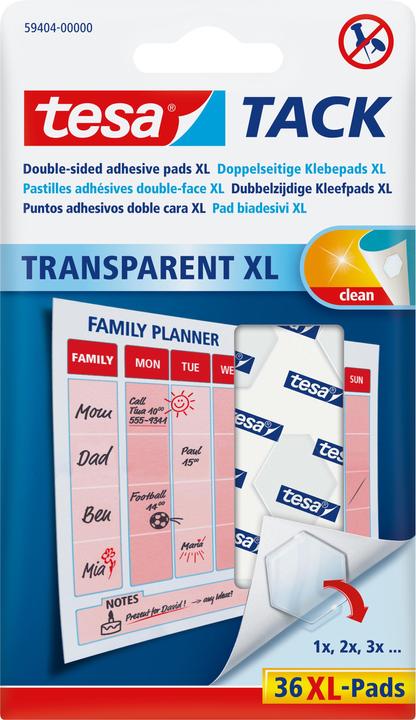 Immagine prodotto tesa TACK pad biadesivi, strisce adesive trasparenti (1 kg)