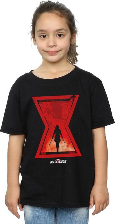 Immagine prodotto Black Widow Movie Icon Silhouette Maglietta Ragazze (152, 158)