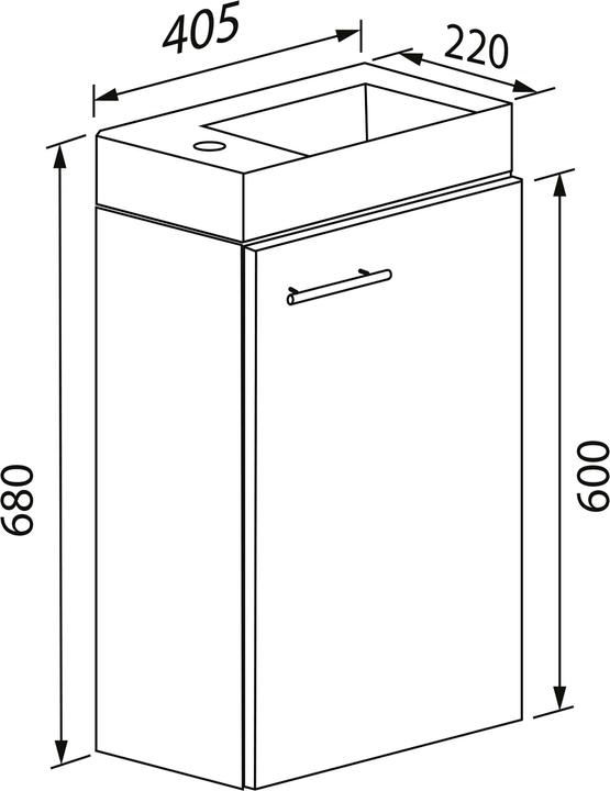 Immagine prodotto VCM Lavabo 2 pezzi Slito stretto nero