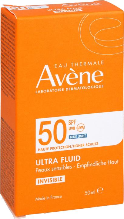 Actual product image Avène Ultra Fluid Invisible LSF 50, 50 ml Creme (50 ml, SPF 50)